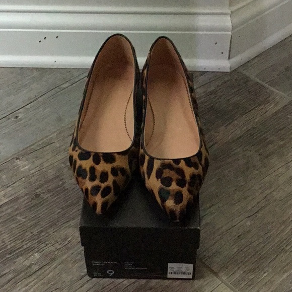 J. Crew Shoes - JCrew pointy toe flat in hair calf